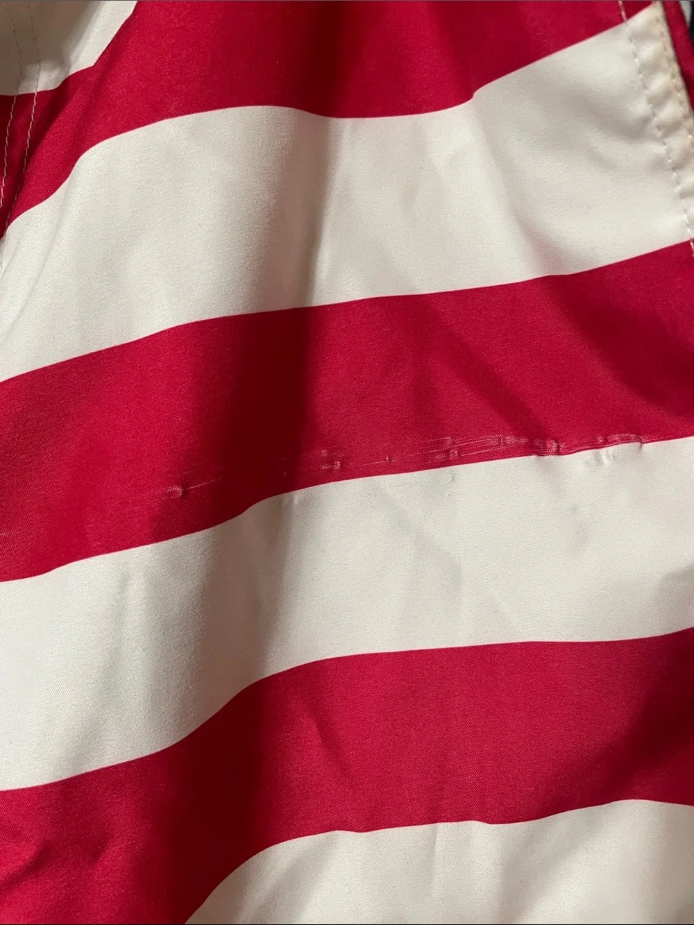Faded Glory Red White Blue Star & Stripe Swim Shorts